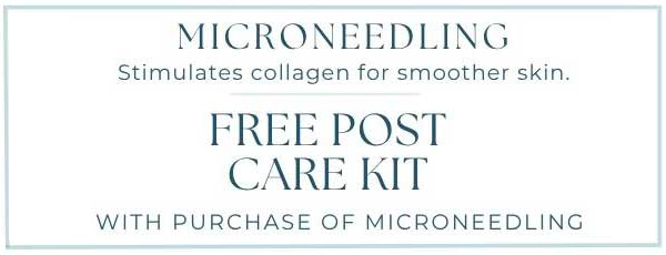 Microneedling. Stimulates collagen for smoother skin. Free Post Care Kit with Purchase of microneedling